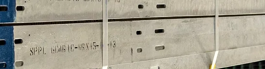 Material grade or heat number that does not match the mill test certificate