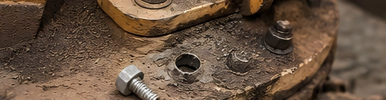 Loose, worn or missing fasteners on structural joints