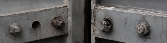 Loose, worn or missing fasteners on structural joints
