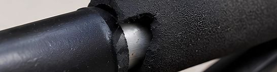 Padding, grips or covers that come loose from the frame