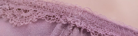 Skipped, loose or crooked stitching on seams and lace